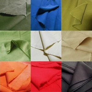 HEAVY COTTON CANVAS SOFT PEACH SKIN FABRIC UPHOLSTERY CLOTH CRAFTS 78 COLOR 60"W - Picture 1 of 110