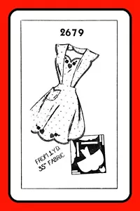 Latz Schürze Muster mit Applikationen 1 YARD Einheitsgröße Versandhandel 2679 Vintage 1940er - Bild 1 von 6