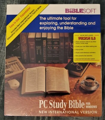 PC Study Bible for Windows NIV Translation by BibleSoft (1993) 3.5" Disks SEALED - Image 1 of 2