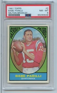 1967 Milton Bradley Babe Parilli #2 PSA 8 - Picture 1 of 2