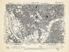 Old map Fulham, Chelsea (W), Brompton, Putney (N) 1896 London repro 10-NE A