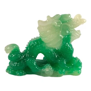 2.5" Jade Green Winding Dragon Figurine - Picture 1 of 2