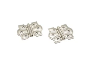 Butterfly Hinges Flush Mount Cabinet Furniture Hinge Antique Style Sold In Pairs - Picture 1 of 3