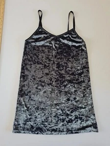 Damen Kleid Topshop Größe 8 Ärmellos Crushed Samt Grün Mix 12693 - Bild 1 von 11