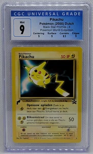 POKEMON WORLD COLLECTION BLACK STAR PROMO DUTCH PIKACHU 4 CGC 9 MINT #3821850039 - Picture 1 of 4