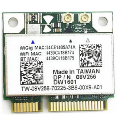 Dell Wireless DW1601 QCA9005 8V256 WiGig 802.11AD 7Gbps Half Mini Wireless Card - Image 1 of 3