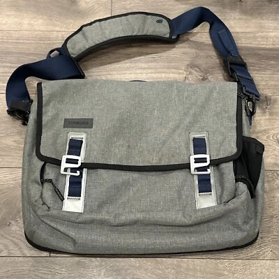 TIMBUK2 Grey/Blue Canvas Messenger Bag - Image 1 of 4