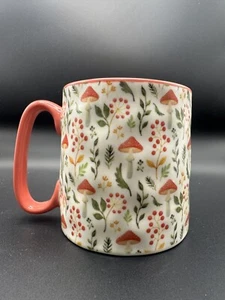 10 Strawberry Street Mushroom Coffee Mug Cup Floral Greenery Garden - Picture 1 of 8