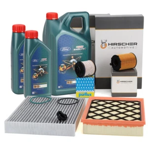 HIRSCHER Filterset 4-tlg + 7L ORIGINAL 0W30 Motoröl für FORD MONDEO 5 2.0 TDCi - Bild 1 von 8