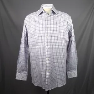 IKE BEHAR Mens Blue and Pink Check Long Sleeve Button Up Shirt 16.5 – 34/35 L - Picture 1 of 18