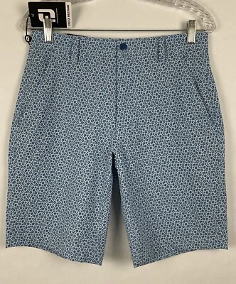 Shorts chino de golfe Footjoy FJ masculino novo com etiquetas tamanho 30 floral leve elástico novo - Imagem 1 de 4