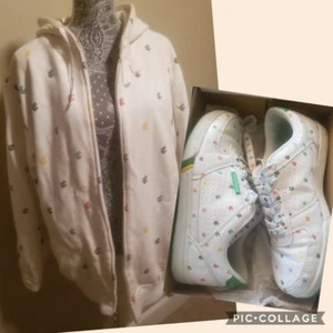 Boys Rainbow pride ProKeds Sneakers Lace Up White Logo Size 5.5 Large hoodie - Picture 1 of 2