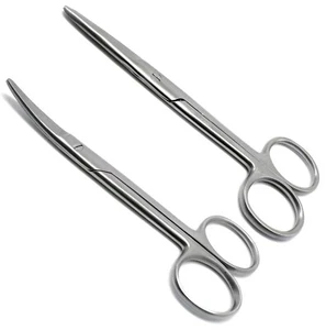 2 Pcs Set Mayo Scissors Straight & Curved 6" Blunt/Blunt Surgical Instruments - Picture 1 of 12