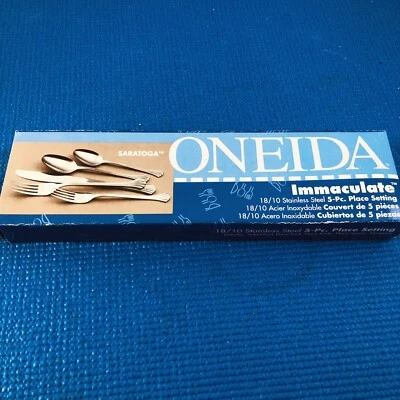 Oneida SARATOGA 5 Piece Place Setting Flatware Immaculate 18/10 Stainless Steel - Image 1 of 4