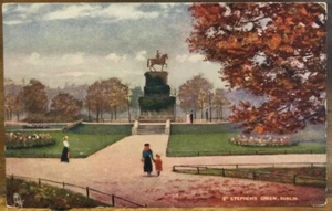 Arte Irlandés Postal Jorge II Estatua STEPHEN'S GREEN Dublín Irlanda Tuck 6181 - Imagen 1 de 2