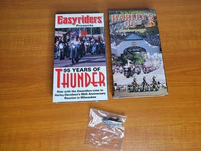 Easyriders 95 Years Of Thunder Harley Davidson + Harley's 95th Anniversary VHS  - Image 1 of 4