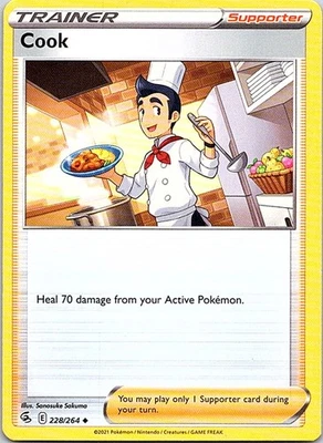 Cook Uncommon SWSH08: Fusion Strike 228/264 NM - Image 1 of 2