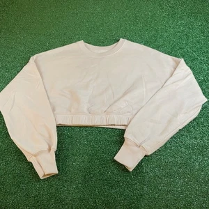 Hollister Cropped Sweatshirt Comfy Pullover Long Sleeve Top Womens Extra Small - Picture 1 of 8