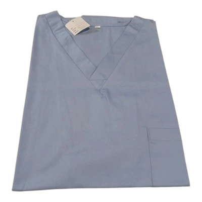 Women Scrub Top 2X Light Blue  1 Top Pocket  - Image 1 of 4
