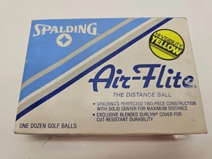 Spalding Air-Flite Golf Balls Hi-Visibility Yellow One Dozen Distance Vtg NOS - Picture 1 of 5