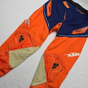 Thor Core KTM Motocross Pants Men’s 34 Orange Blue Off Road MX Racing Gear - Picture 1 of 23