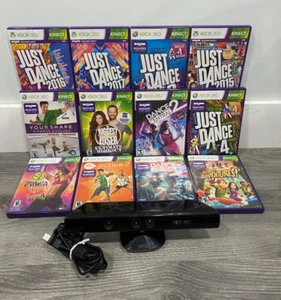 12 Microsoft Xbox 360 Kinect Dance Lot - Tested - With Kinect Bar - Picture 1 of 2