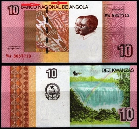 Angola  10 Kwanzas 2012 Banknote WA8857713 Uncirculated UNC there is a bale dent Cover