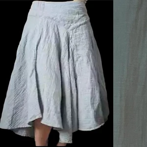 NWT Soft Surroundings Mint Green Gauze Layered Asymm Flowy Skirt Coastal Boho PS - Picture 1 of 13