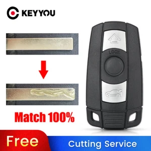 BLADE CUT by PHOTO Car Key Case For BMW 1 3 5 6 Series Key Fob E90 E91 E92 E60 - Imagen 1 de 9
