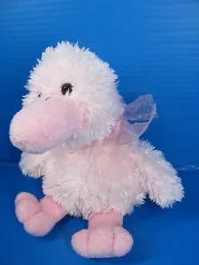 Markenlose rosa Ente Plüschtier mit rosa Schleife Stofftier Plüsch 13 Zoll - Bild 1 von 7