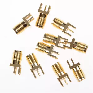 10pcs SMA Female Jack PCB Edge Mount Solder 0.062'' RF Adapter Connector-wl - Picture 1 of 6