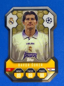 Davor Suker Match Attax 2024-25 Chrome Football Card Trading Die Cut Real Madrid - Foto 1 di 1