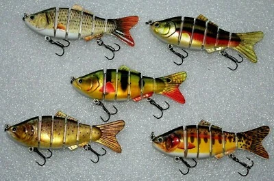 5 Stück, 19g Jerk Bait, Schwimm Bait,Wobbler, 5 Ver. Farben, Zander, Hecht,Meer - Bild 1 von 2