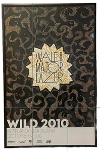 Vintage WILD 2010 Wale & Major Lazer Concert Poster Washington University Campus - Picture 1 of 5