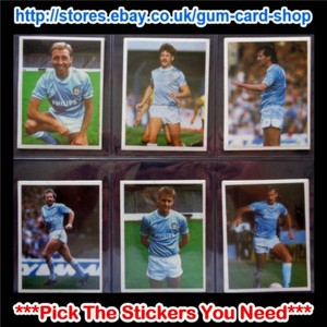 DAILY MIRROR 1986-87 STICK WITH SOCCER (MANCHESTER CITY) *SELECT STICKERS*
