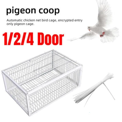 Taubenfalle, Käfig mit Einweg-Eingangstür, tragbarer Vogelkäfig, Taubenschlag↕ - Bild 1 von 4