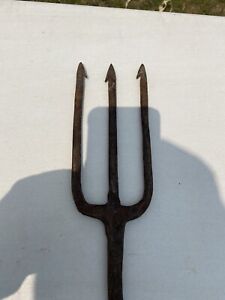 Vintage Forged Eel Trident Spear Head With Barbs Wicked
