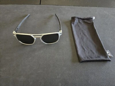 Oakley Latch Alpha Matte Silver / Prizm Black Iridium Polarized SKU OO4128-0153 - Image 1 of 4