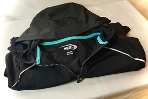 mta Sport Girls Black Zipper Hoodie “Influencer” Sleeve Size 6/6x - Picture 1 of 2