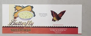 ADVERTISING Label Westernville New York Onley Floyd Butterfly Succotash - Picture 1 of 1