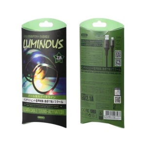 REMAX Luminous RC-133i Soundaktiviertes LED Flashing IP Cable 2.1A 1m - Imagen 1 de 2
