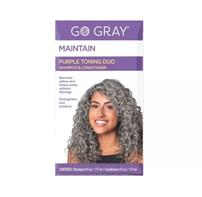 Go Gray Purple Toning Duo, Purple Toning Shampoo and Conditioner for Gray Hair - Image 1 of 4