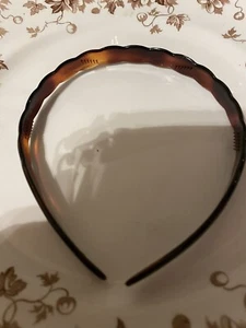 Navarro French Hair Headband Marble Brown With Design New Made in France - Picture 1 of 3
