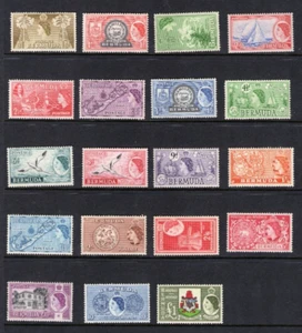 QEII Bermuda 1953-62 PICTORIAL set to £1 VLMM + SG;156  6d - Picture 1 of 2