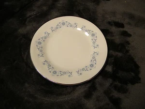 Wedgwood Josephine Blue 6" Bread Plate Blue Flowers,Silver Trim, Excellent - Picture 1 of 2