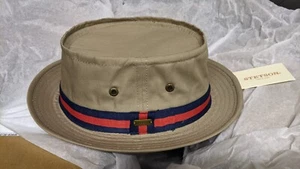 Genuine US Stetson Fairway Pork Pie Bucket Hat XL Bob Mortimer Gone Fishing - Picture 1 of 9
