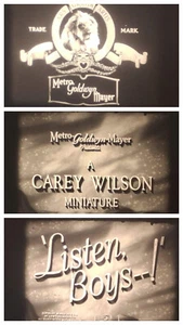 LISTEN BOYS! 1941 16MM B/W SOUND 400FT CINE FILM CAREY WILSON MINIATURE MGM - Picture 1 of 23