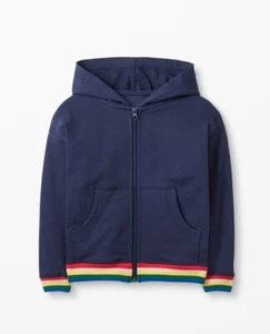 $50 hanna andersson Rainbow Trim Hoodie 8T Boys Girls - Picture 1 of 1