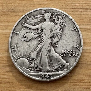 Mezzo dollaro 1943-P Walking Liberty, ottime condizioni, argento 90% - Foto 1 di 2