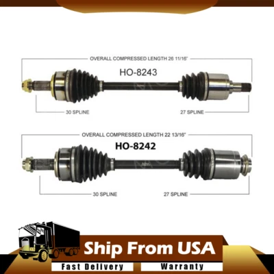 PAR DIANTEIRO 2X JUNTAS DE EIXO TRAKMOTIVE CV SERVE 2009-2014 ACURA TSX L4 2,4L - Imagem 1 de 4